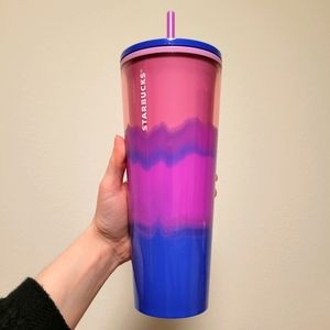 New Starbucks Venti Pink Ombre Wave Tumbler